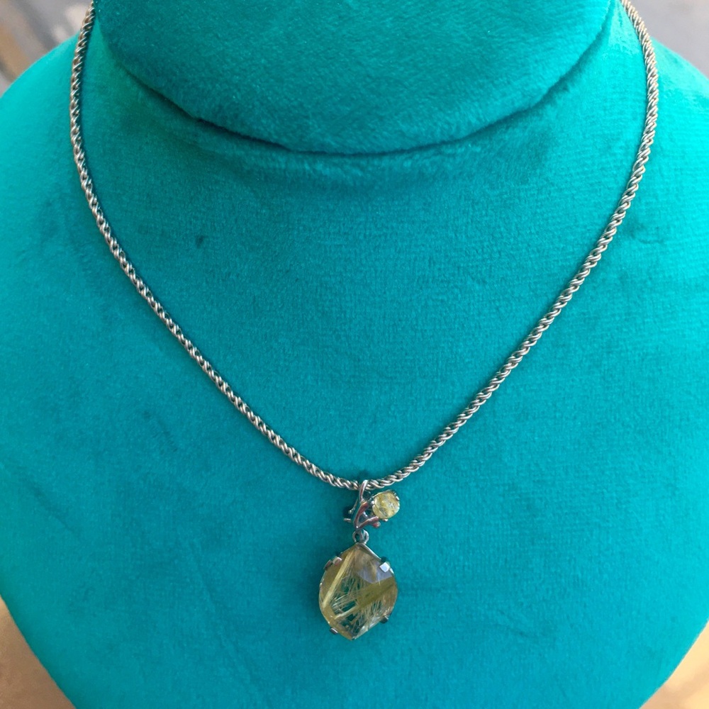 Vintage Lucil Pendant and Necklace. 925 Silver